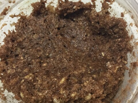 ココア風味の納豆豆腐蒸しパン